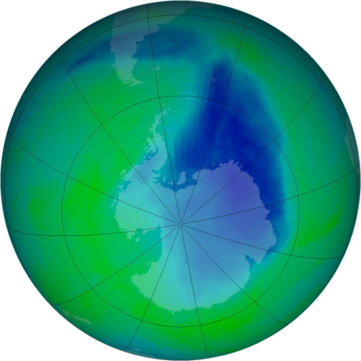 Ozone Map 1998-12-10